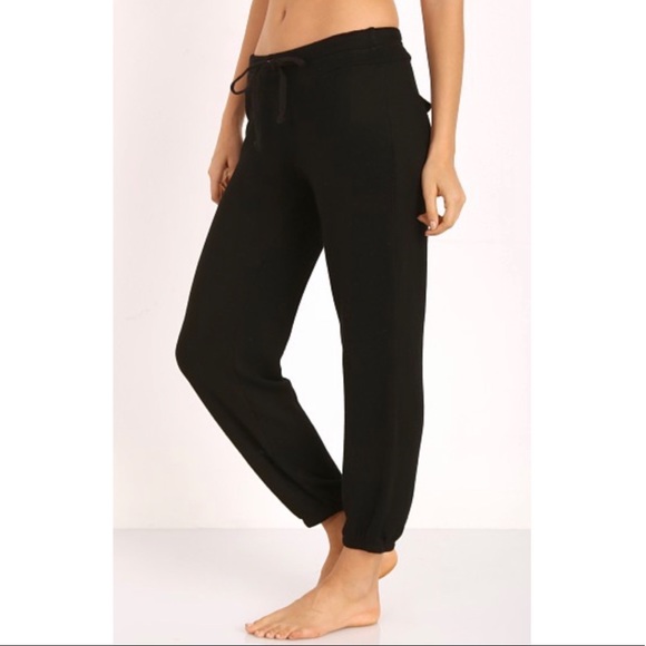 Wildfox Pants - Wildfox Black Malibu Skinny Fleece Jogger Pant Small